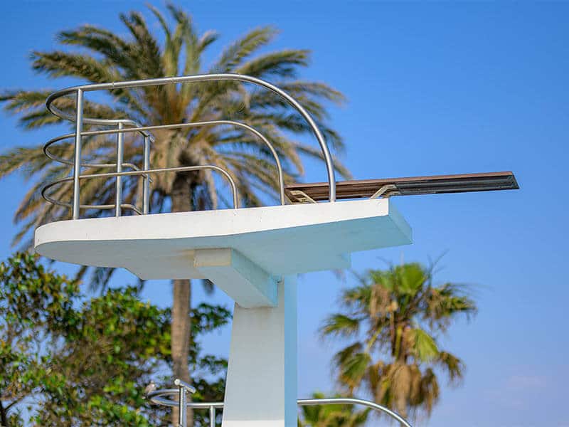 Trampolin del hotel Balneario Las Arenas